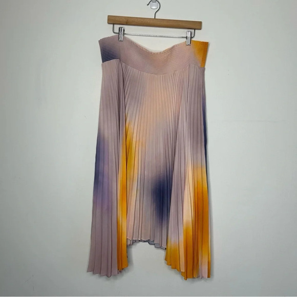 A.L.C. Sonali Ombré Midi Skirt Pleated Pastel‎ Women’s XL 14 Taylor Swift Lover - Picture 6 of 14